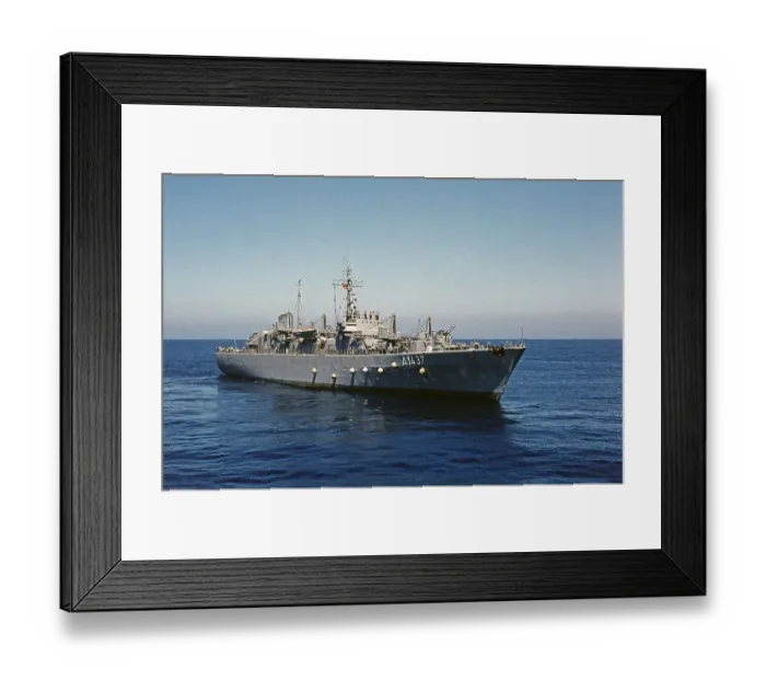 Framed Print : FGS Sachsenwald during 56th foreign training voyage of the training ship Deutschland