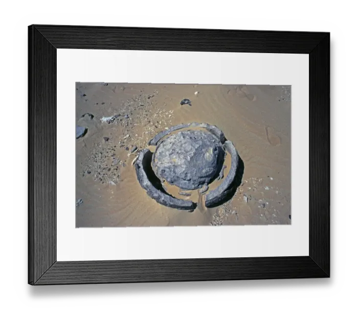 Framed Print : Silicified marble sphere, Libyan Desert Framed Print : Silicified marble sphere, Libyan Desert