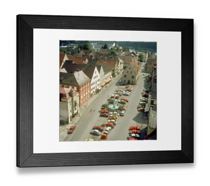 Framed Print : From the tower of the parish church of the Assumption of the Virgin Mary to the Ballenhaus