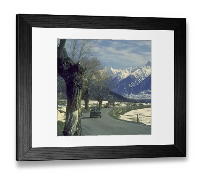 Framed Print : From the Reschen Pass over the Vinschgau valley floor to the Ortler Group