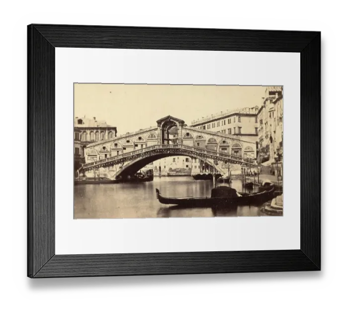 Framed Print : Bridge S. Rialto, 1870, Venice
