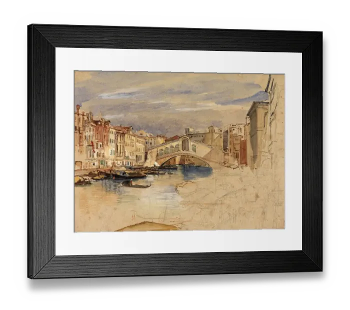 Framed Print : Venice, the Grand Canal and Rialto Bridge