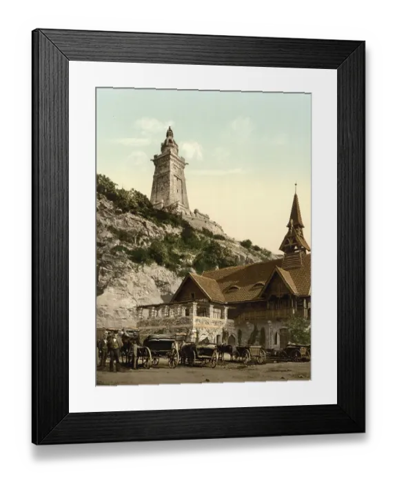 Framed Print : Kyffhaeuser Monument and Restaurant in the Harz Mountains in Thuringia