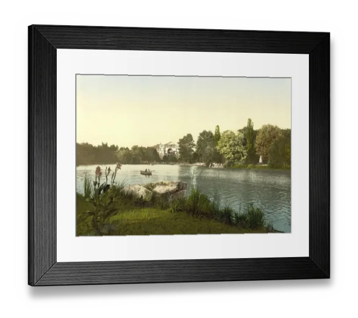 Framed Print : Lake in the municipal park of Karlsruhe