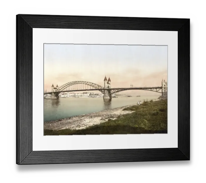 Framed Print : The Rhine Bridge near Bonn, North Rhine-Westphalia