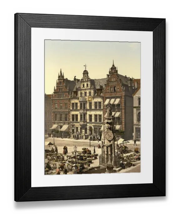 Framed Print : The Roland at the market place in Bremen