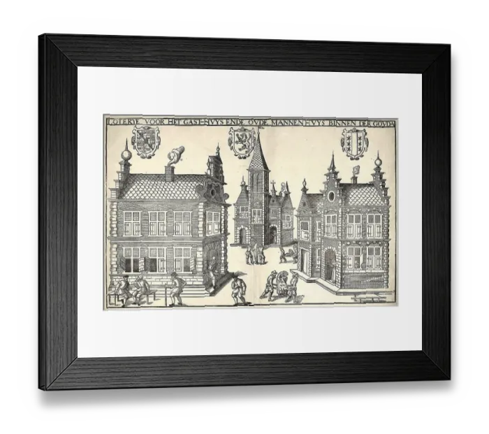 Framed Print : Gambling, Raffle, Lottery for the Gasthuis and the Oudemannenhuis in Gouda