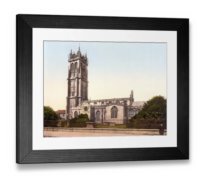 Framed Print : St John's church, Glastonbury