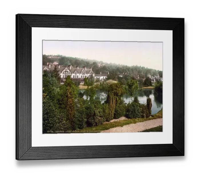 Framed Print : View in gardens, Grange-over-Sands Framed Print : View in gardens, Grange-over-Sands