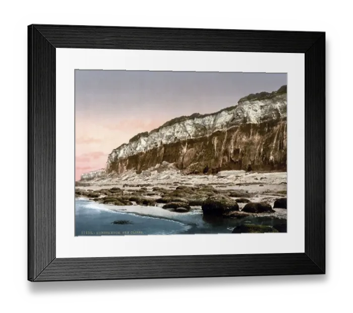 Framed Print : The cliffs, Klippen, Hunstanton