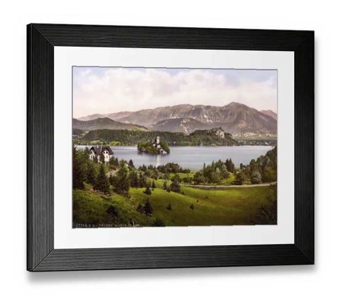 Framed Print : Maria Lake, St Mary's Church on a small island Framed Print : Maria Lake, St Mary's Church on a small island