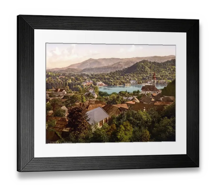 Framed Print : Bled, Veldes or Feldes, municipality on Lake Bled