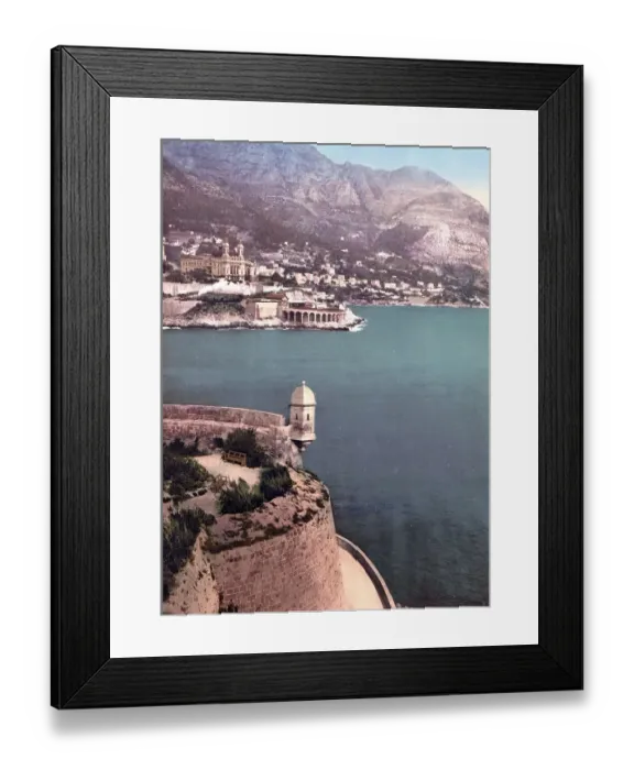 Framed Print : Monte Carlo, seen from the Fort Antoine