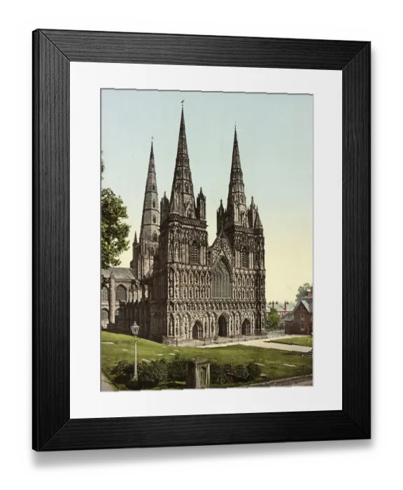 Framed Print : Lichfield Cathedral is an Episcopal Church of the Church of England