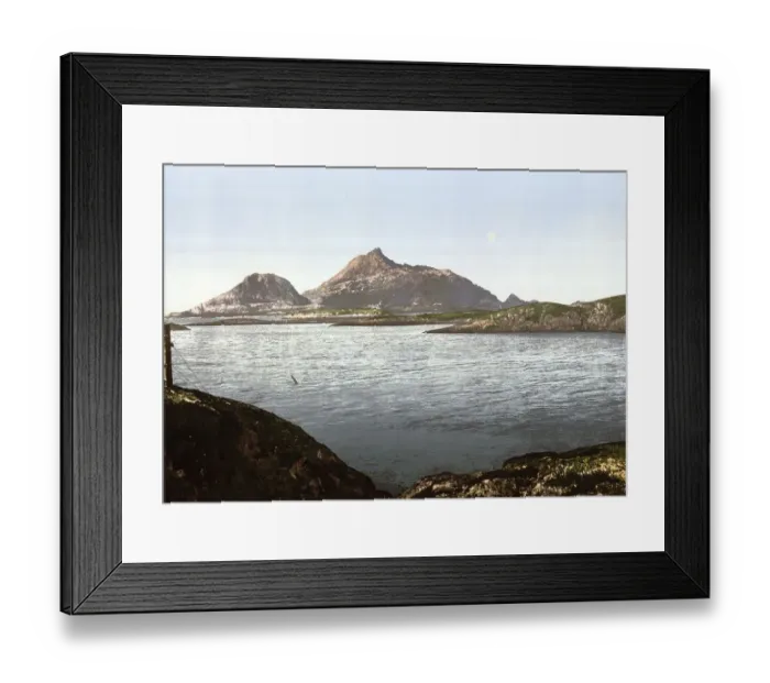 Framed Print : Hestmando, Nordland, Norway, View from 1885