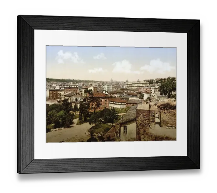 Framed Print : Blick vom Palast der Caesaren, Rom