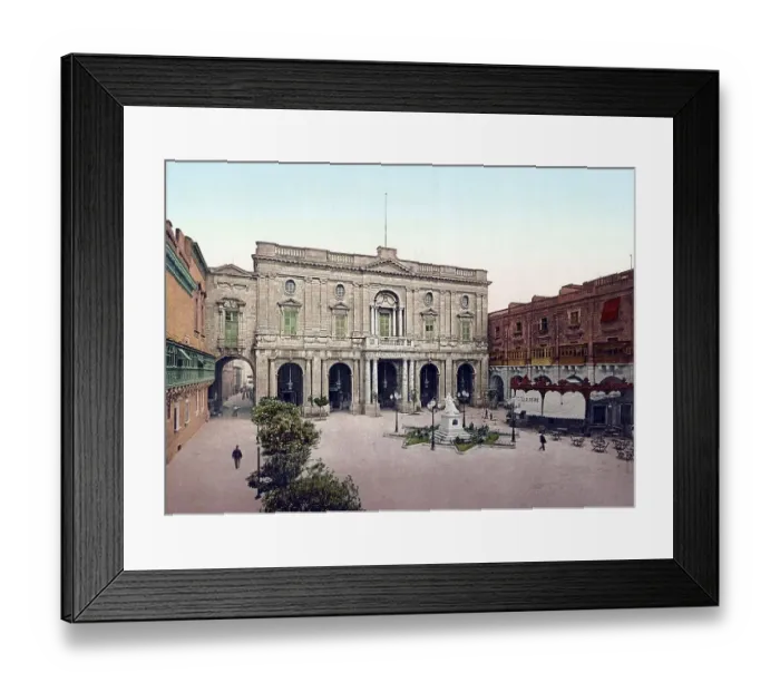 Framed Print : Library and Queen's Cafe, Valetta Framed Print : Library and Queen's Cafe, Valetta