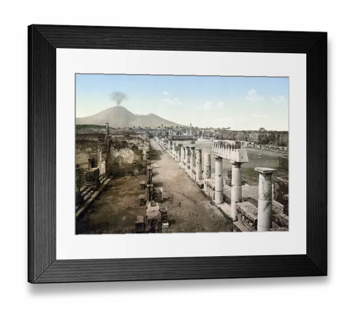 Framed Print : View from the ruins of Pompeii to Mount Vesuvius Framed Print : View from the ruins of Pompeii to Mount Vesuvius