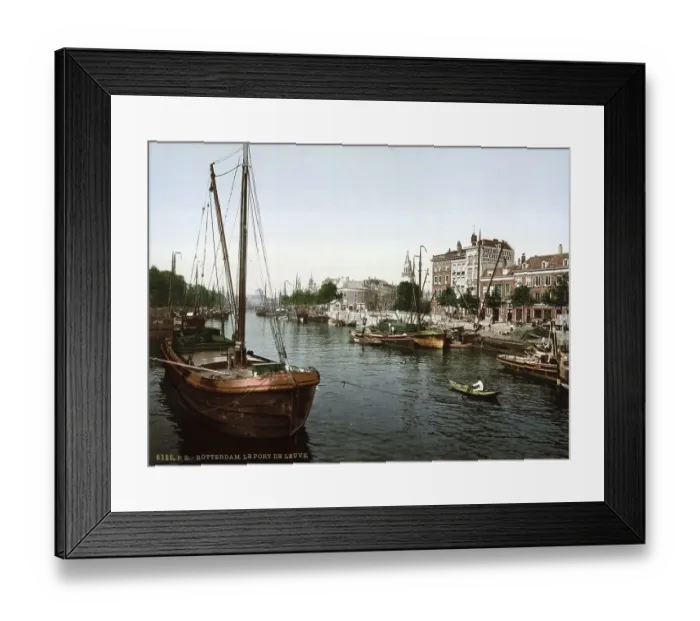 Framed Print : The harbour of Leuve, Rotterdam