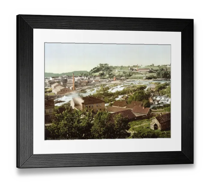Framed Print : Small town of Honefoss, Ringerike Framed Print : Small town of Honefoss, Ringerike