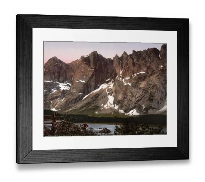 Framed Print : Trolltindene, a mountain massif in Norway