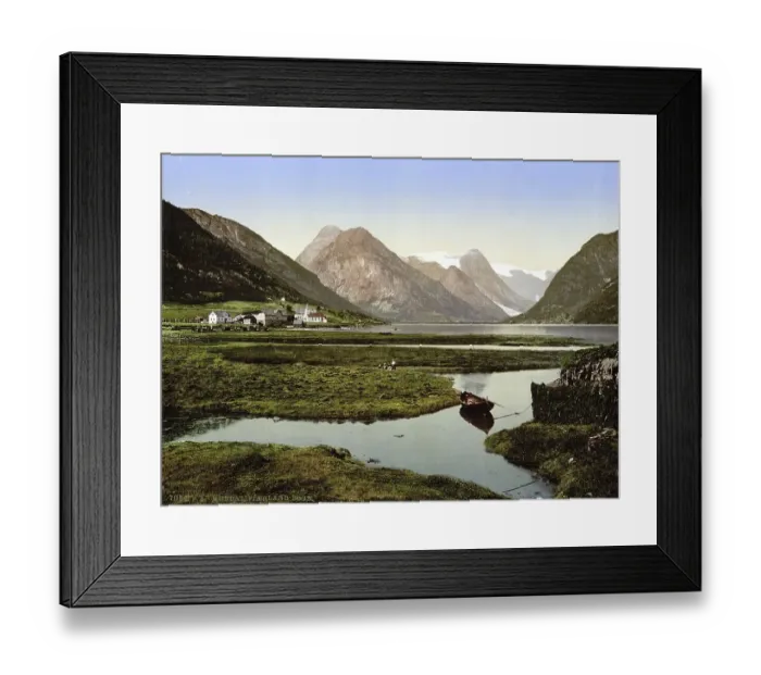 Framed Print : Mundal, Fjaerland, Sognefjord, Norway, c