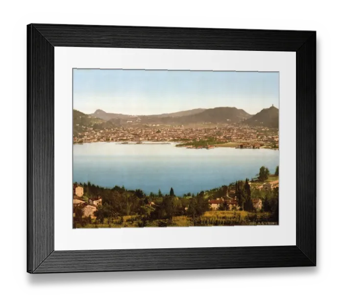 Framed Print : Como, General view, Lake Como, Italy, c Framed Print : Como, General view, Lake Como, Italy, c