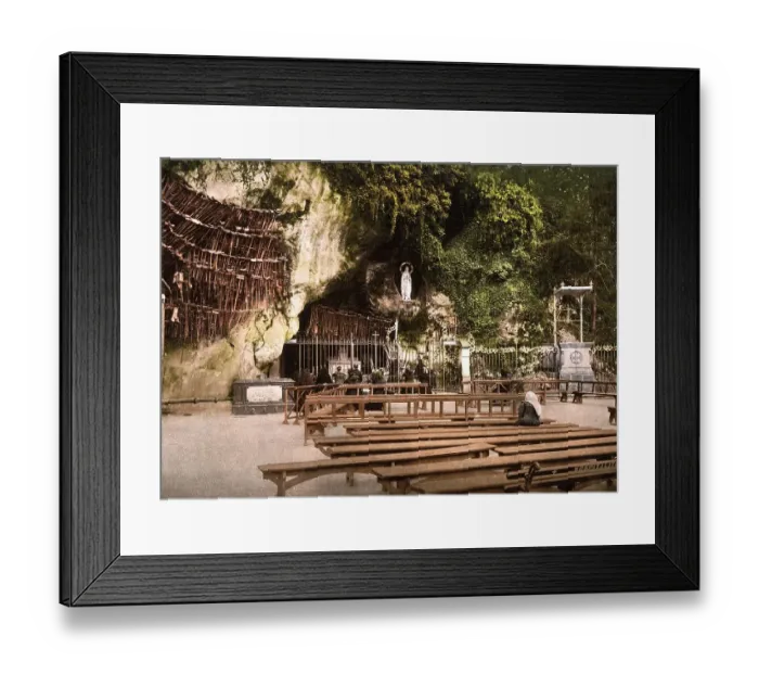 Framed Print : The Grotto of Massabielle, the destination of the Lourdes pilgrims