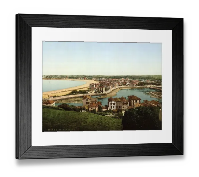 Framed Print : St. Jean de Luz and harbour, Pyrenees