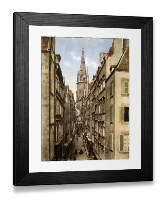 Framed Print : Grand Street, St. Malo, Brittany