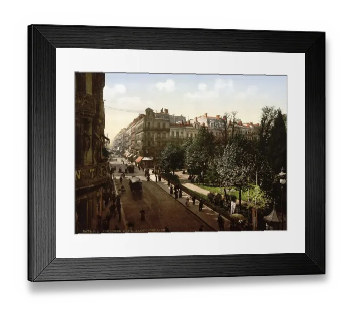 Framed Print : Alsace-Lorraine Street, Toulouse Framed Print : Alsace-Lorraine Street, Toulouse