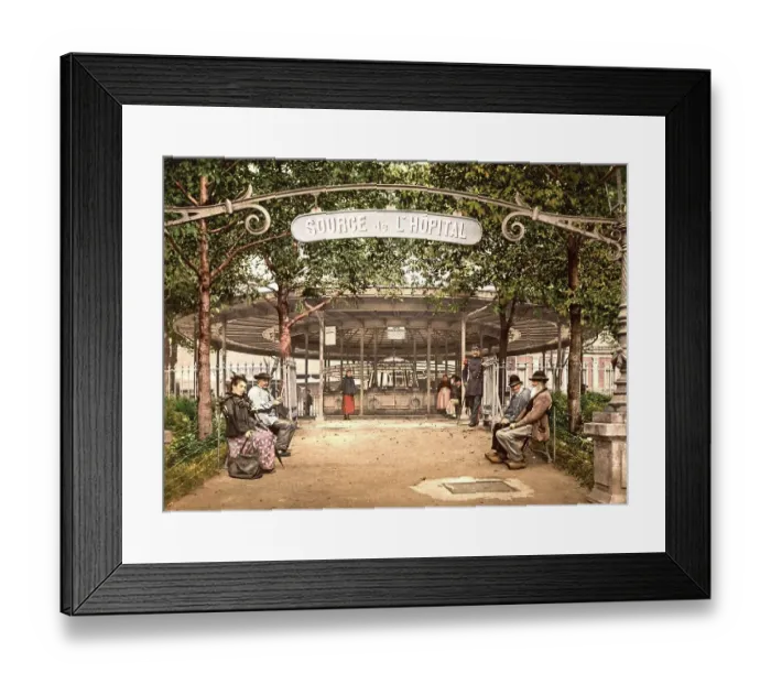 Framed Print : The Hoptal Spring, hot spring with 34 degrees