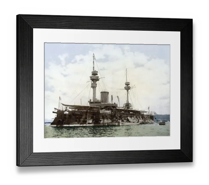 Framed Print : Harbour with warships, Algiers