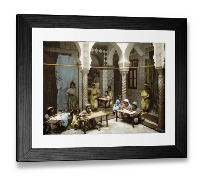 Framed Print : Luce Ben Aben, School of Arab Embroidery