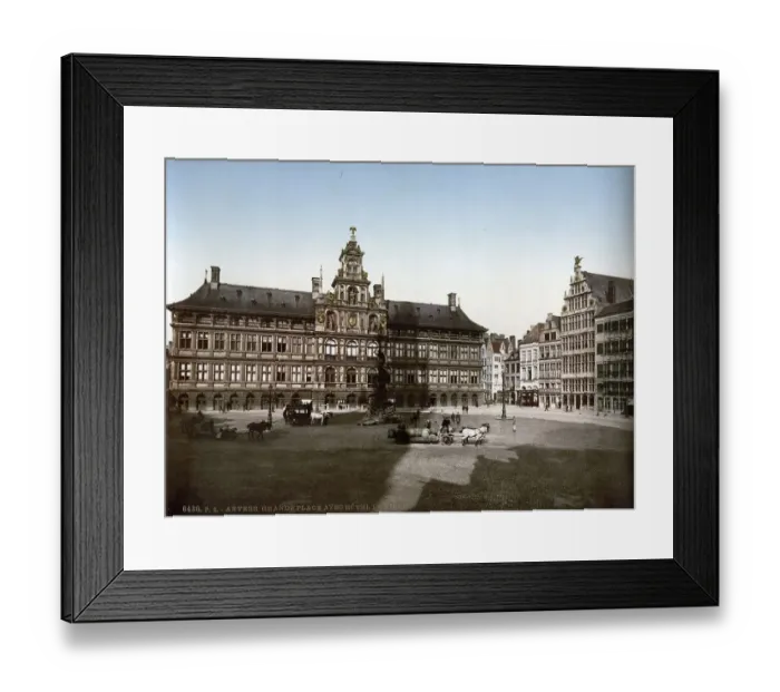 Framed Print : Grande Place with City Hall, Antwerp