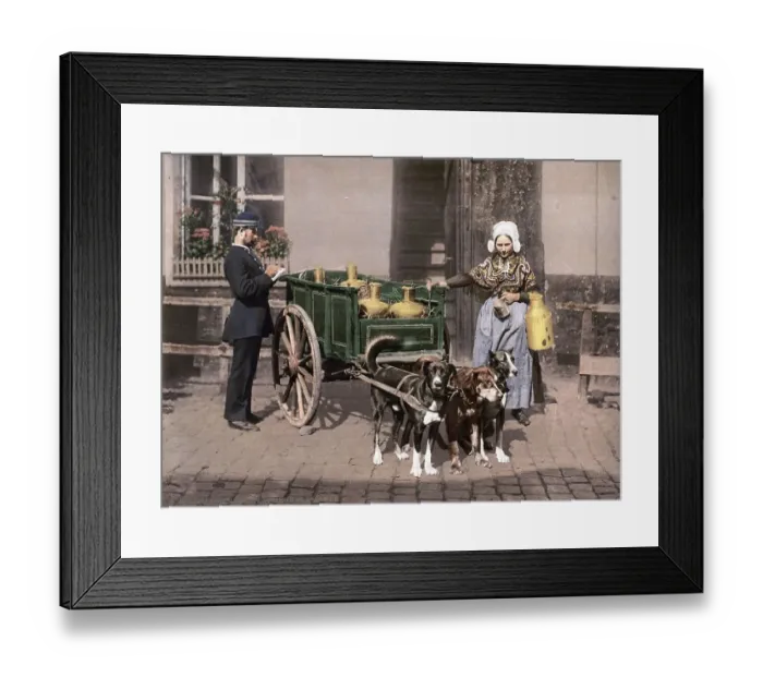 Framed Print : Flemish Milk Women, Antwerp, Belgium Framed Print : Flemish Milk Women, Antwerp, Belgium