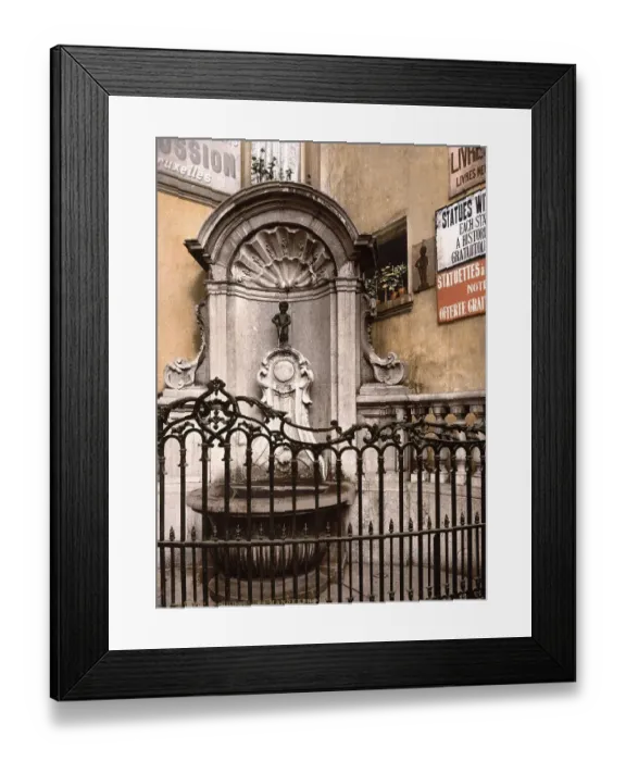 Framed Print : The Manneken Pis, Brussels, Belgium