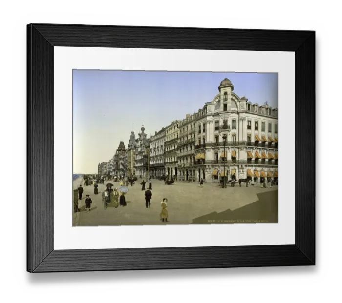 Framed Print : The dyke, beach promenade and Kursaal in Ostend