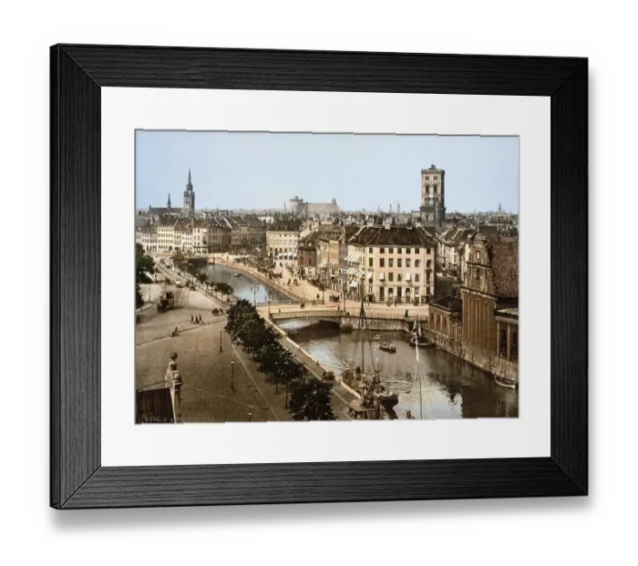 Framed Print : General view, Copenhagen, Denmark