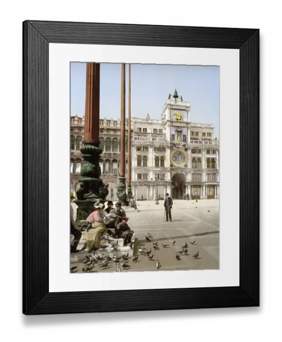 Framed Print : St Mark's Place and Clock, Venice Framed Print : St Mark's Place and Clock, Venice
