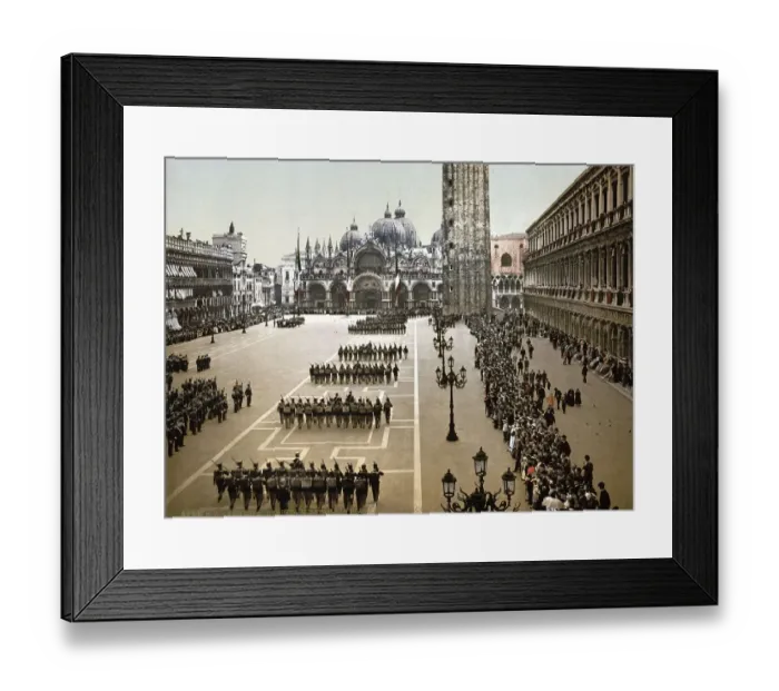 Framed Print : Military parade on St Mark's Place