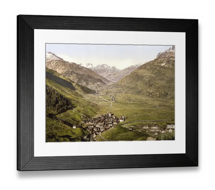 Framed Print : Urseren, also Ursern, is the valley of the upper Reuss in Uri Framed Print : Urseren, also Ursern, is the valley of the upper Reuss in Uri