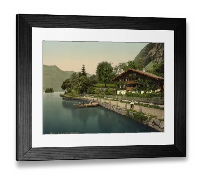 Framed Print : Lake Brienz, Chalet am See, Bernese Oberland Framed Print : Lake Brienz, Chalet am See, Bernese Oberland