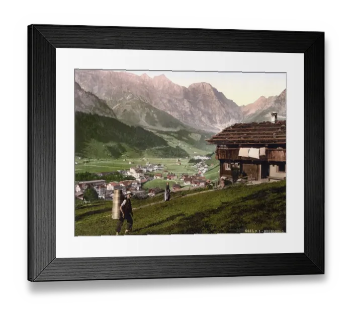 Framed Print : Engelberg Valley and Peasant's House Framed Print : Engelberg Valley and Peasant's House