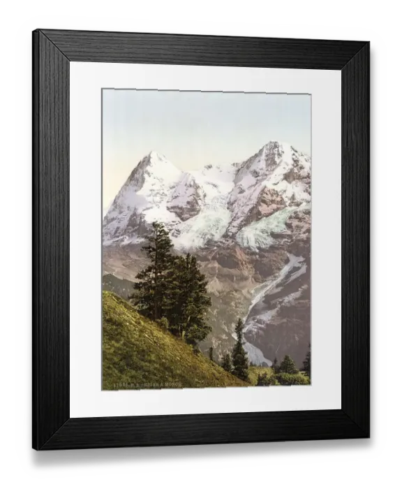 Framed Print : Eiger und Moench, Bernese Oberland Framed Print : Eiger und Moench, Bernese Oberland