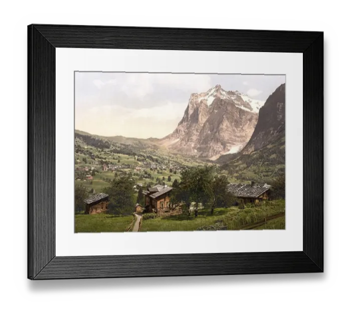 Framed Print : Grindelwald, general view, Bernese Oberland Framed Print : Grindelwald, general view, Bernese Oberland