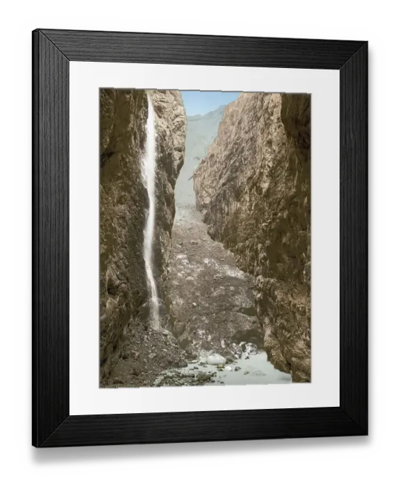 Framed Print : Grindelwald, Grotto, II, with waterfall Framed Print : Grindelwald, Grotto, II, with waterfall