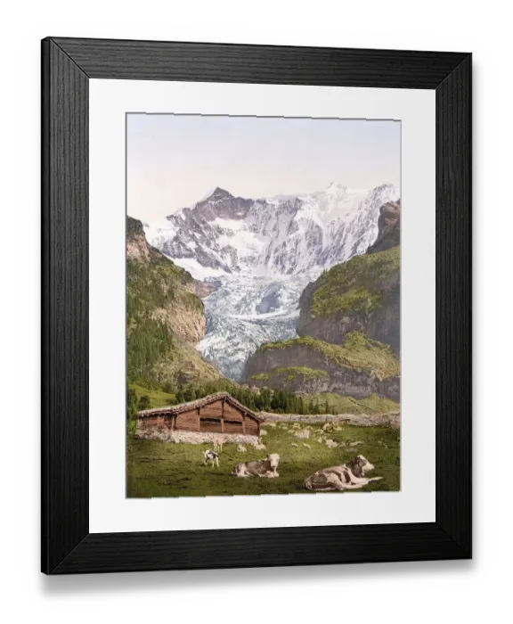 Framed Print : Grindelwald, Chalet und Vischerhorn Framed Print : Grindelwald, Chalet und Vischerhorn