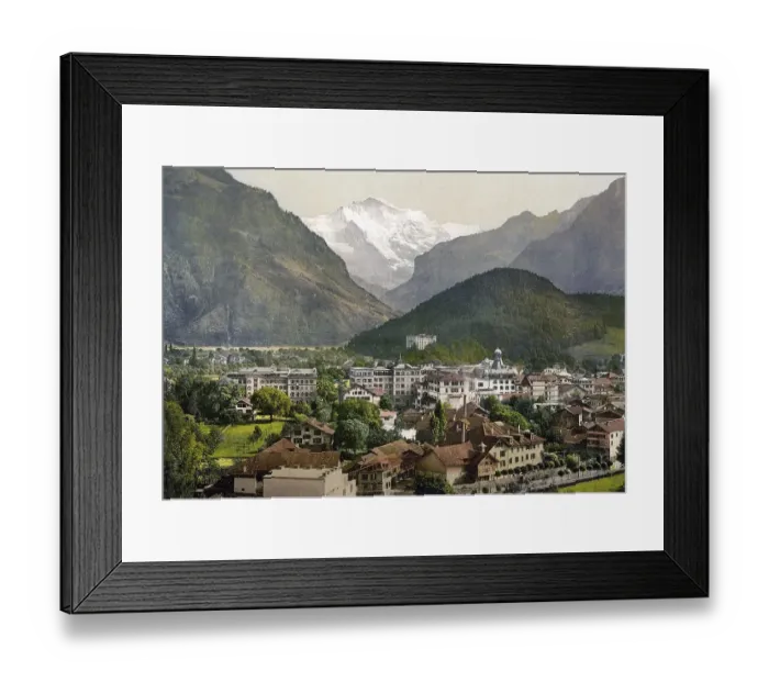 Framed Print : Interlaken, with Jungfrau, Bernese Oberland