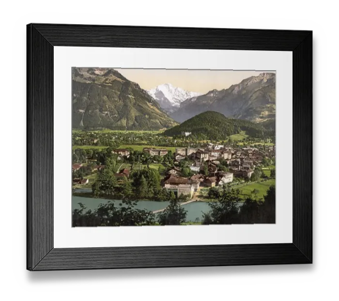 Framed Print : Interlaken, with Jungfrau, Bernese Oberland